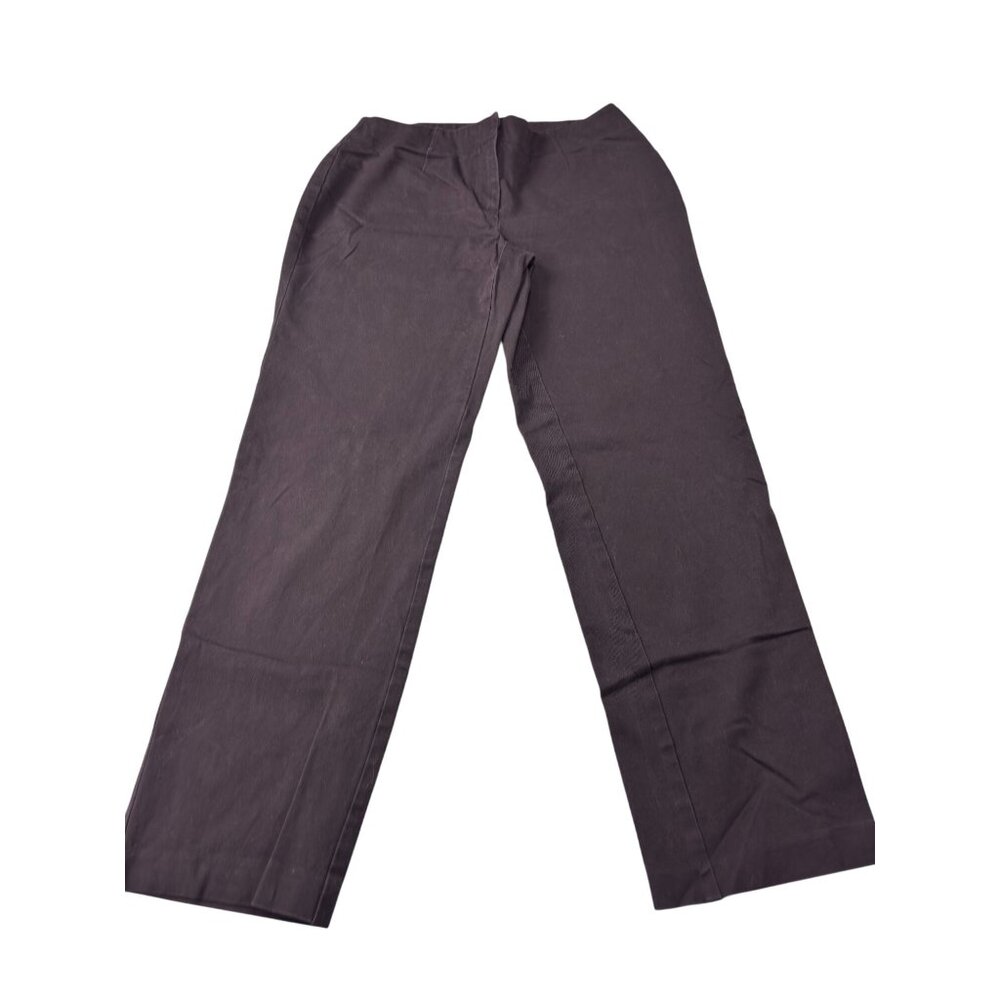 Chicos Womens Brown Straight Leg Pants Size 0 Polyester Blend Modern Fit